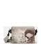 Damen Stoff Schulter Tasche Mehrfarbig