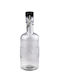 Raki Sticlă De Apă Din Sticlă Cu Clemă Neagră 350ml