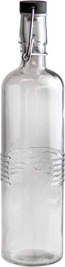 Raki Old Μπουκάλι Νερού Γυάλινο με Κλιπ Μαύρο 750ml