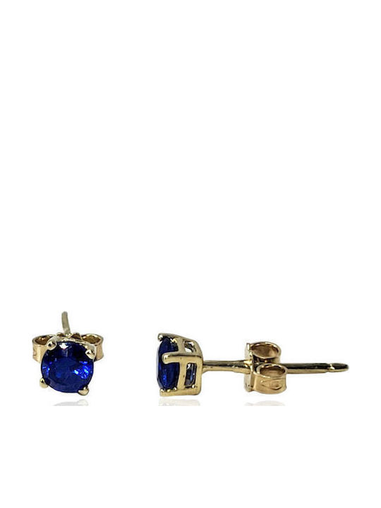 Inglessis Goldene Ohrringe 14K Blau KÖ685-13482