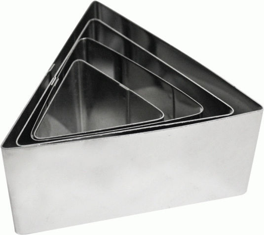 Set 4 Rostfreier Stahl Dreieck Kuchenringe Pastries Raki Mn01981084
