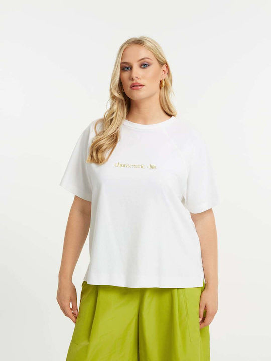 Mat Fashion “charismatic Life” Tricou Crop Alb ...
