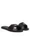 Leather Women's Flat Sandals Black Regular Fit