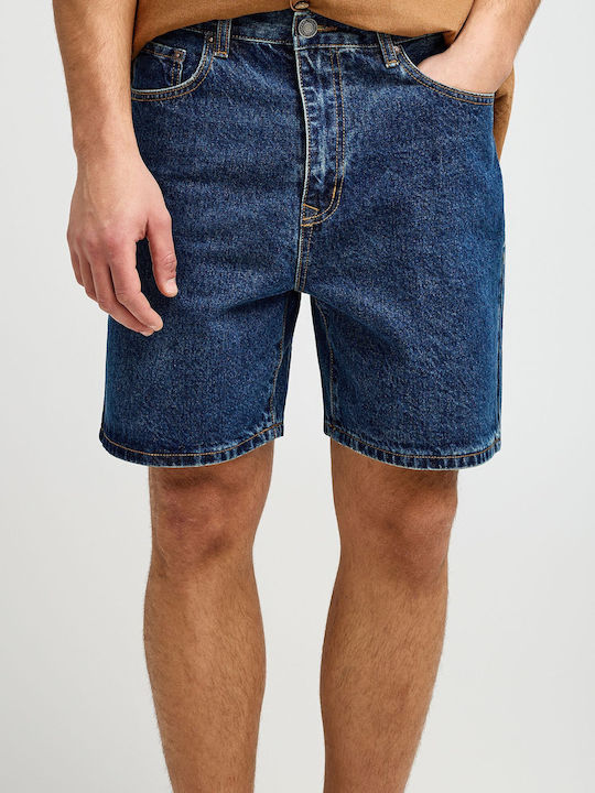 Funky Buddha Herren Shorts Denim Blauer
