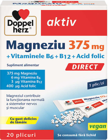 Doppelherz Magneziu 375mg cu Vitamina B6 20 Plicuri