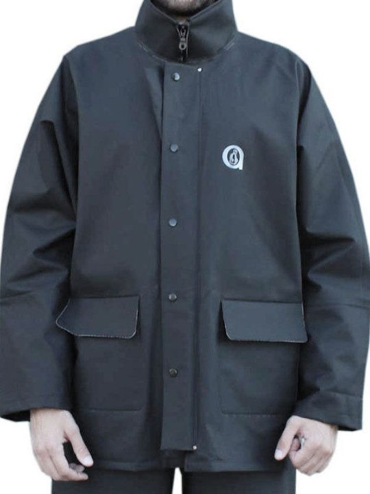 Anorak Ανδρικό Αδιάβροχο Μπουφάν Μηχανής Μαύρο Χρώμα