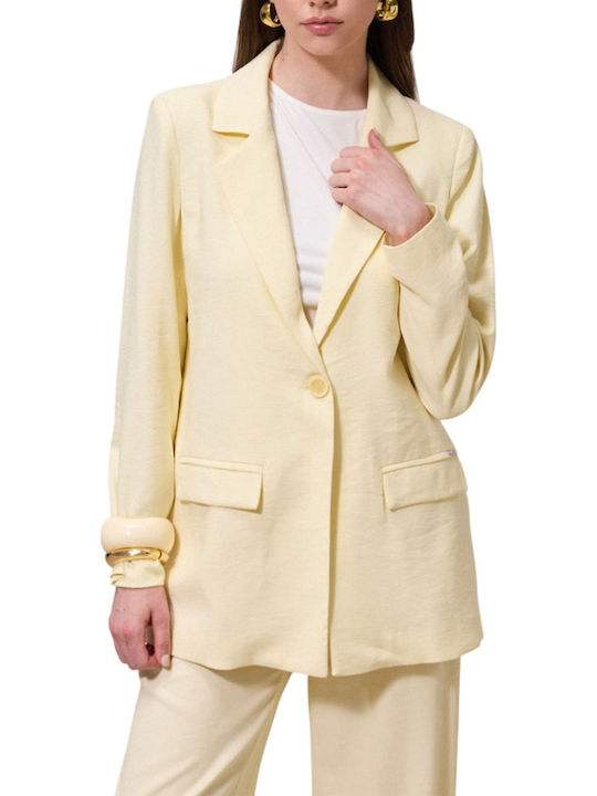 Enzzo Enzzo Damen Blazer Gelb