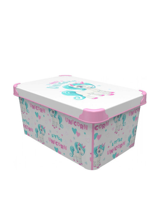 Raki Cutie de Depozitare pentru Copii din Plastic Unicorn 19x28x13cm