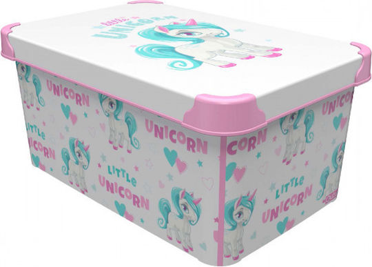 Raki Παιδικό Κουτί Αποθήκευσης από Πλαστικό Unicorn 19x28x13cm