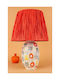 Handmade Ceramic Table Lamp Orange 33x50cm