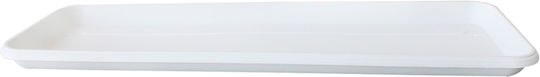 Sic Plast Патмос Плато За Саксия Пластмасово Бяло 47x17.5см 10167050902