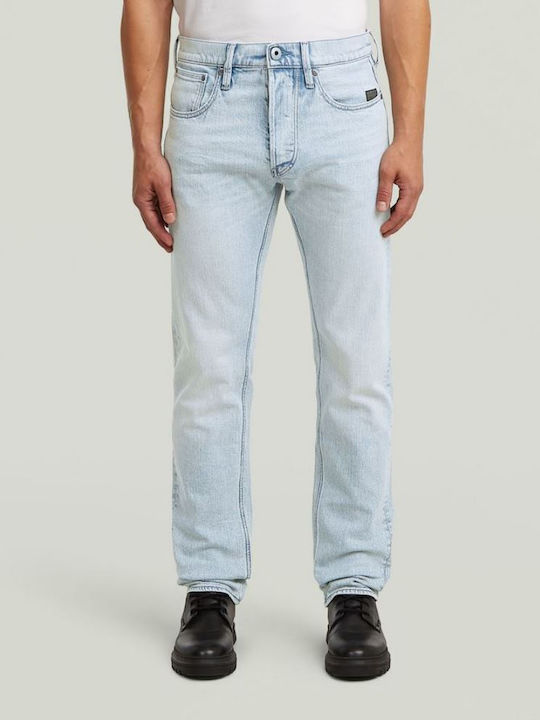 Men's Jeans Pants with Slim Tapered Fit Sun Faded Blue Galena
