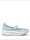 Jane Women's Ballerina Shoes With Strap In Light Blue Color