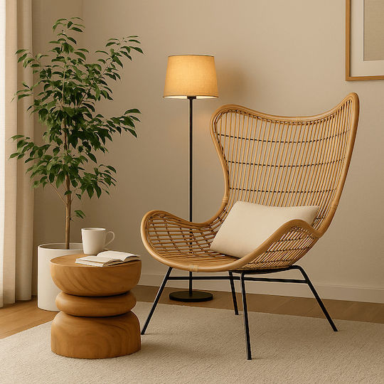 Πολυθρόνα Lounge 87x110x75cm Μπεζ