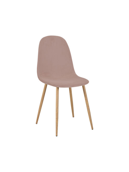 Bella Dining Chair Velvet Dusty Pink 43.5x52x89cm