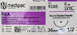 Medipac Chirurgische Nahtmaterialien Auflösbar Pga 0 Monofilament 75cm Nadel 36mm 1/2 Rund