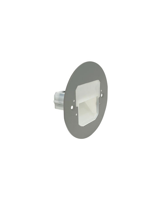 Adeleq Parallelogram Metallic Recessed Spot with Built-in LED and Warm White Light White 8.65x3.7cm