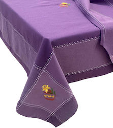 Osterdeckchen 140x140 Lila Stickerei Purple Egg Osterdeckchen 140x140 Lila Stickerei Purple Egg