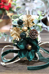 Gerakis Weihnachtskerze Weiß 10x6,5cm