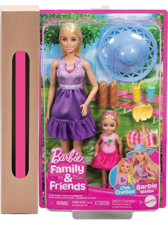 Παιχνιδολαμπάδα Family And Friends Σετ Κούκλας για 3 Ετών Barbie