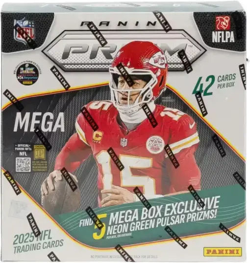 Panini 2025 Prizm Fotbal Mega Cutie 6 Pachete Booster Prizm