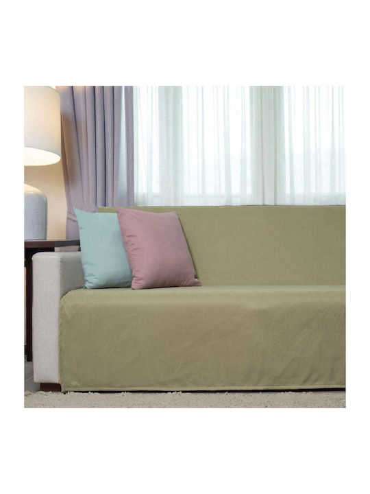 Cotone Cozy Ριχτάρι Πολυθρόνας Βελουτέ 180x170εκ. Λαδί 599170