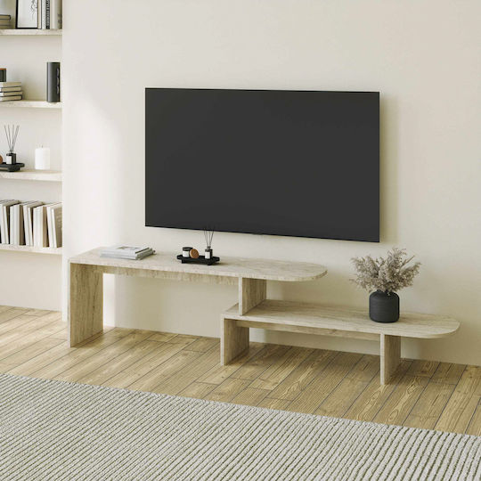 TV Stand Puzzle Travertine Beige M130xD35xH45cm