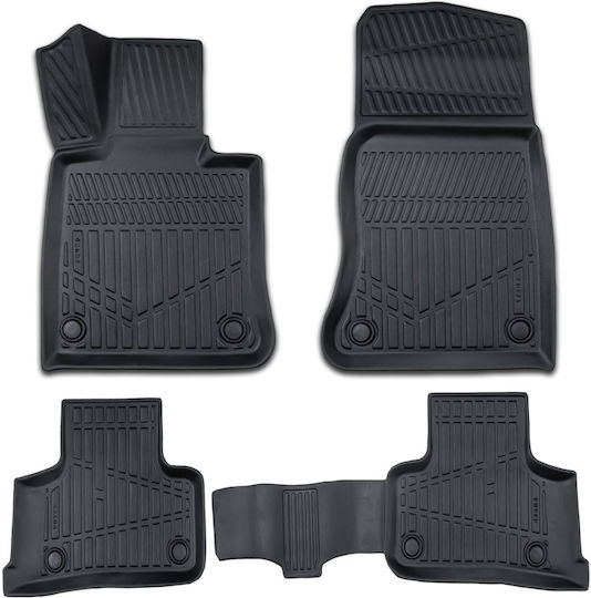 Set Față și Spate Covoare Auto 4 Bucăți pentru Mercedes-Benz GLC Renault Coupé Hyundai Coupé 2015-2023 Negre
