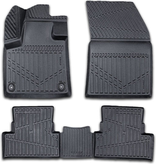 Set Față și Spate Covoare Auto 4 Bucăți Pentru Peugeot 3008 2016-2023 Negre