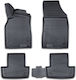 Set Front and Back Car Mats 4 Pieces For Renault Fluence 2009-2016 Black
