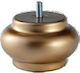 Plastic Furniture Leg Ms Ball Ca 100-08 Φ9cm Height 5.5cm Gold