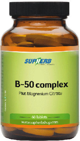 Supherb B-50 Complex Βιταμίνη για Ενέργεια, Ενίσχυση του Ανοσοποιητικού & το Νευρικό Σύστημα 30 ταμπλέτες