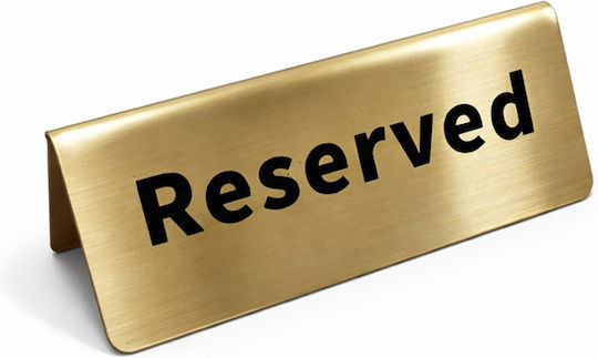 Tischschilder Reserviert Gold 12x5cm Ky-70 Inox