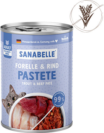Bosch Petfood Concepts Wet Food for Adult Cats in Cans with Trout Beef Salmon and Duck 400gr