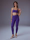 Training Damen Leggings Hohe Taille Ultra Violet