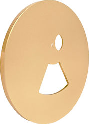 Aluminum Round Switch Frame Square Opening 3-9028 Gold