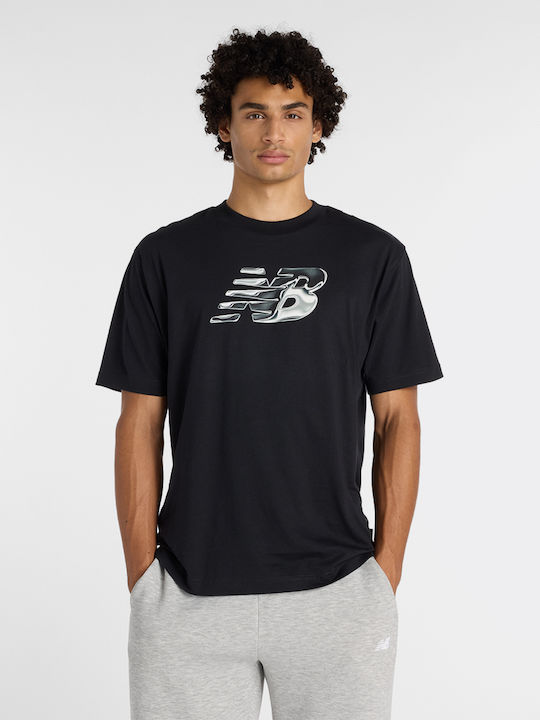 New Balance Αθλητικό T-shirt Black