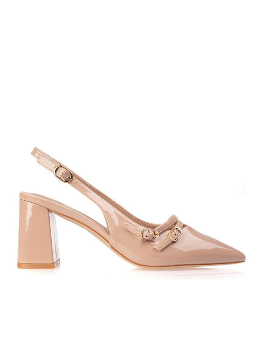 Fshoes Pointed Toe Heels in Patent Leather with...