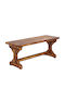 Weather Resistant Two-Seater Outdoor Wooden Sofa 114x40x46cm
