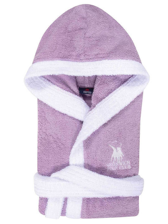 Greenwich Polo Club Kids Bathrobe Essential 8620 Purple Hooded