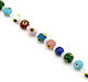 Glass Eye Round 10mm/~ø2mm 25pcs per Set Multi