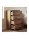 Wooden Bedroom Chest of Drawers Killian with 4 Drawers Walnut 80x40x80cm