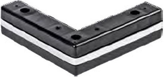 Dreamwell Plastic Furniture Leg 14x14x4cm Silver