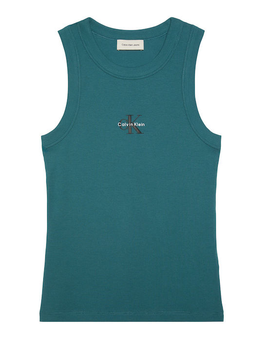 Calvin Klein Women's Blouse Tahoe Green