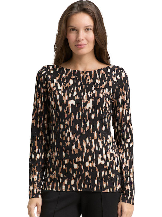 Women's Blouse Brown Sparkle Design