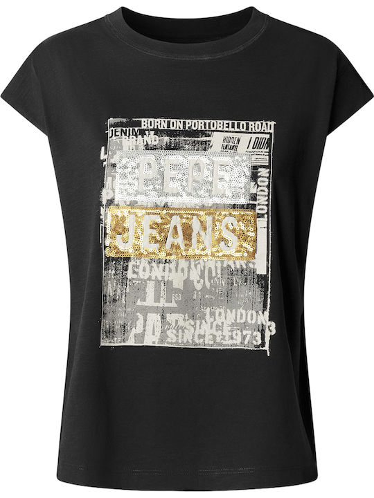 Pepe Jeans Γυναικεία Μπλούζα Black