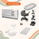 Beboulino Crib Set Gray 5 Pieces