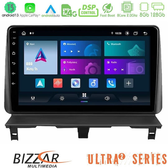 Bizzar Ηχοσύστημα Αυτοκινήτου για Peugeot Partner Citroen Berlingo 2002-2008 (Bluetooth/USB/WiFi/GPS/Apple-Carplay/Android-Auto) με Οθόνη Αφής 9"