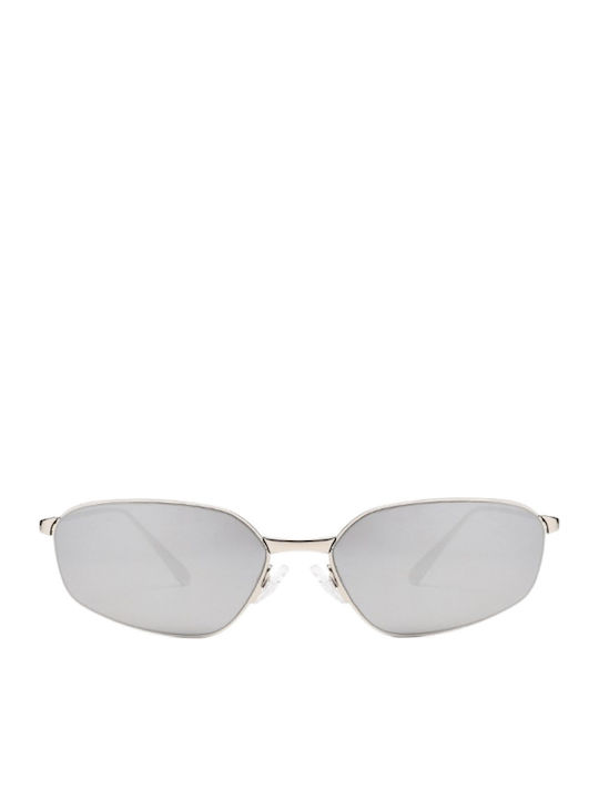 Salo Unisex Sonnenbrillen mit Silber Metallisch Rahmen und Silber Spiegel Gläser