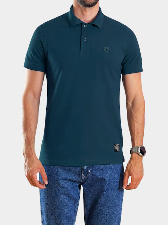 3Guys Polo T-shirt Petrol Blue